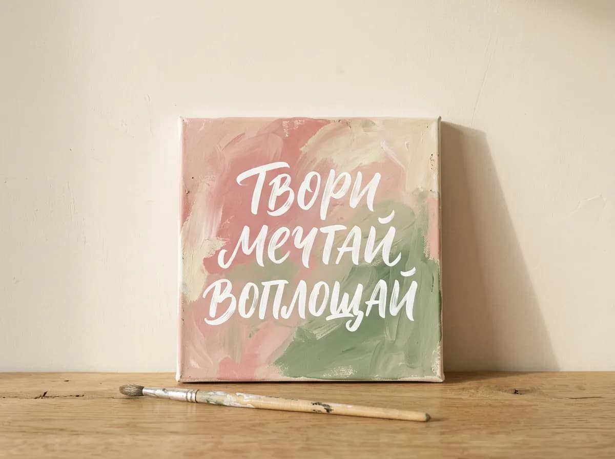 Картина с аффирмациями